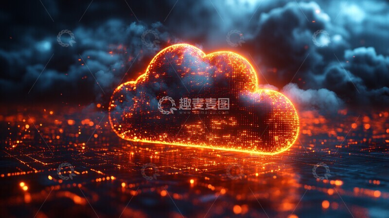 高清大图下载【趣麦麦图】云计算数据传输1
