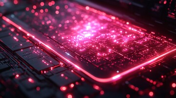 电脑科技霓虹笔记本