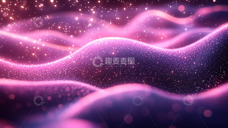 高清大图下载【趣麦麦图】紫色粒子光波2