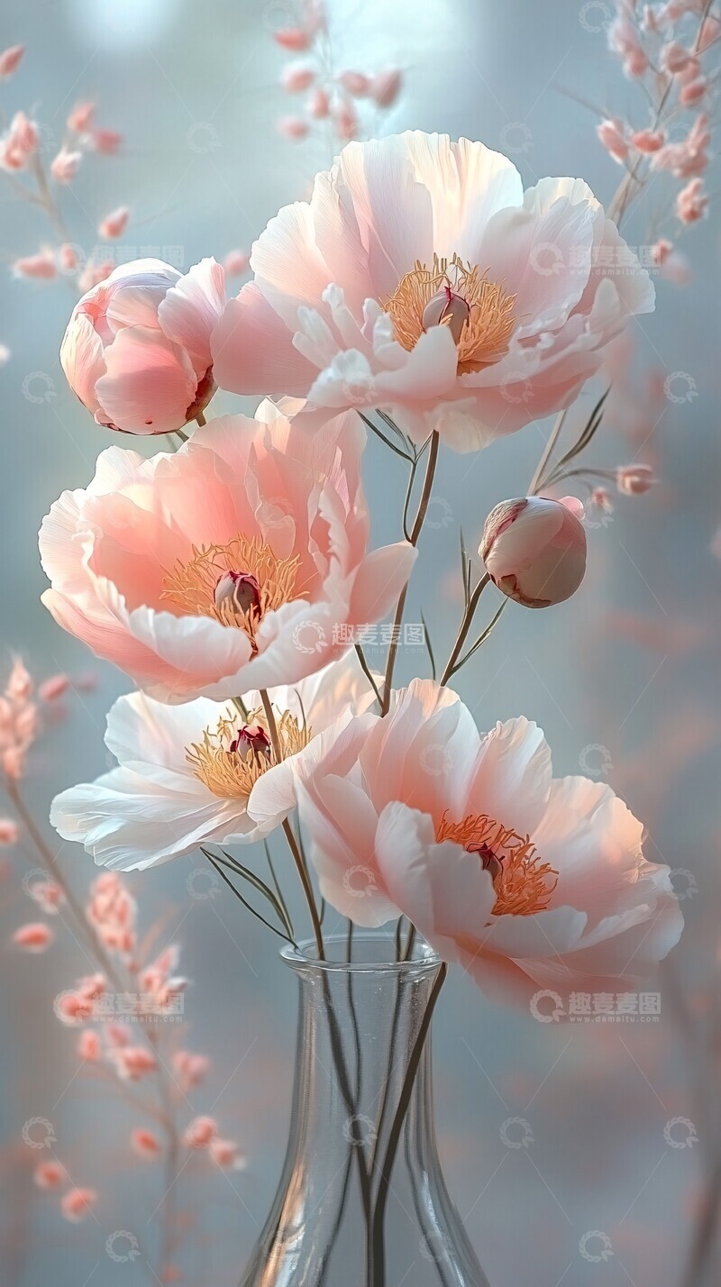 高清大图下载【趣麦麦图】柔和牡丹花瓣3