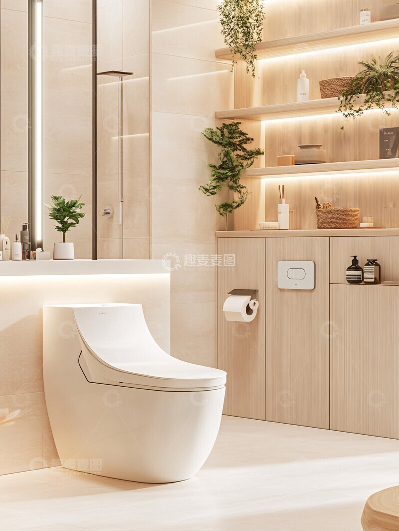 高清大图下载【趣麦麦图】简约智能浴室设计1