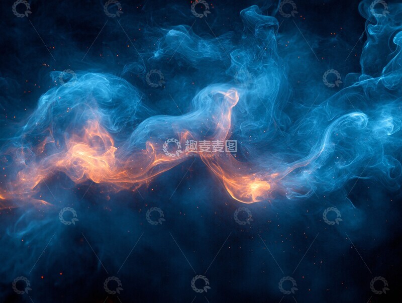 高清大图下载【趣麦麦图】蓝焰孤影背景孤影图库2