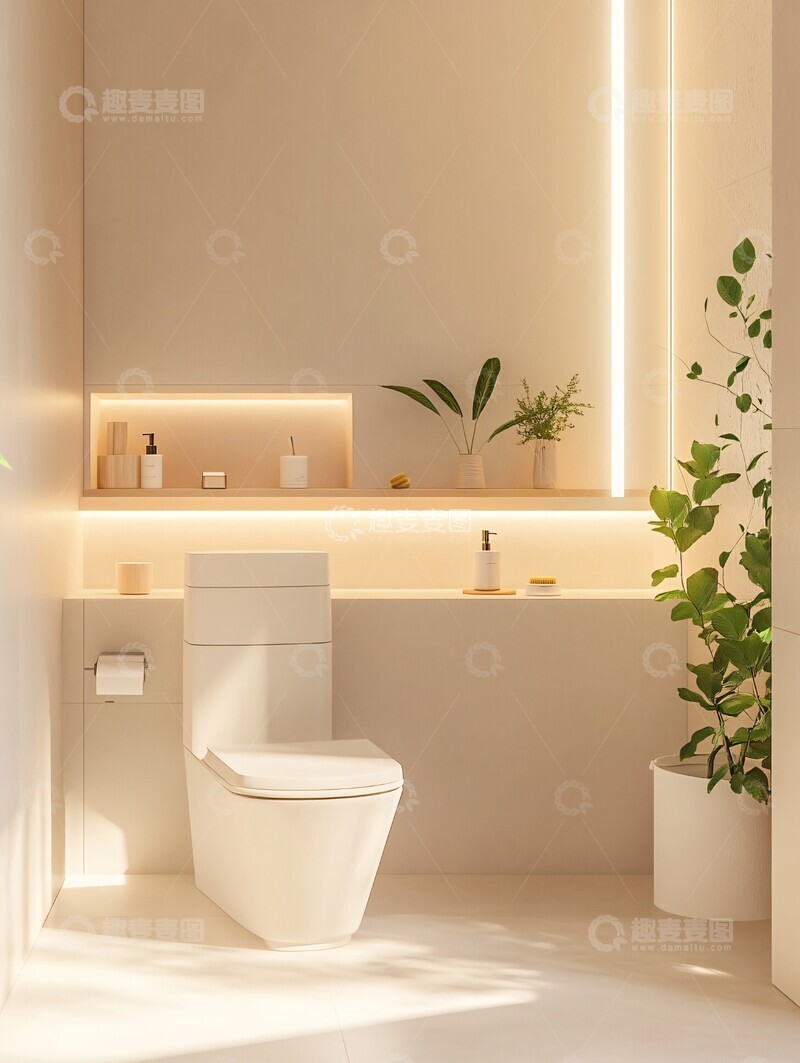 高清大图下载【趣麦麦图】简约智能浴室设计