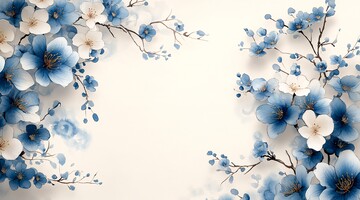 青花瓷花卉边框2