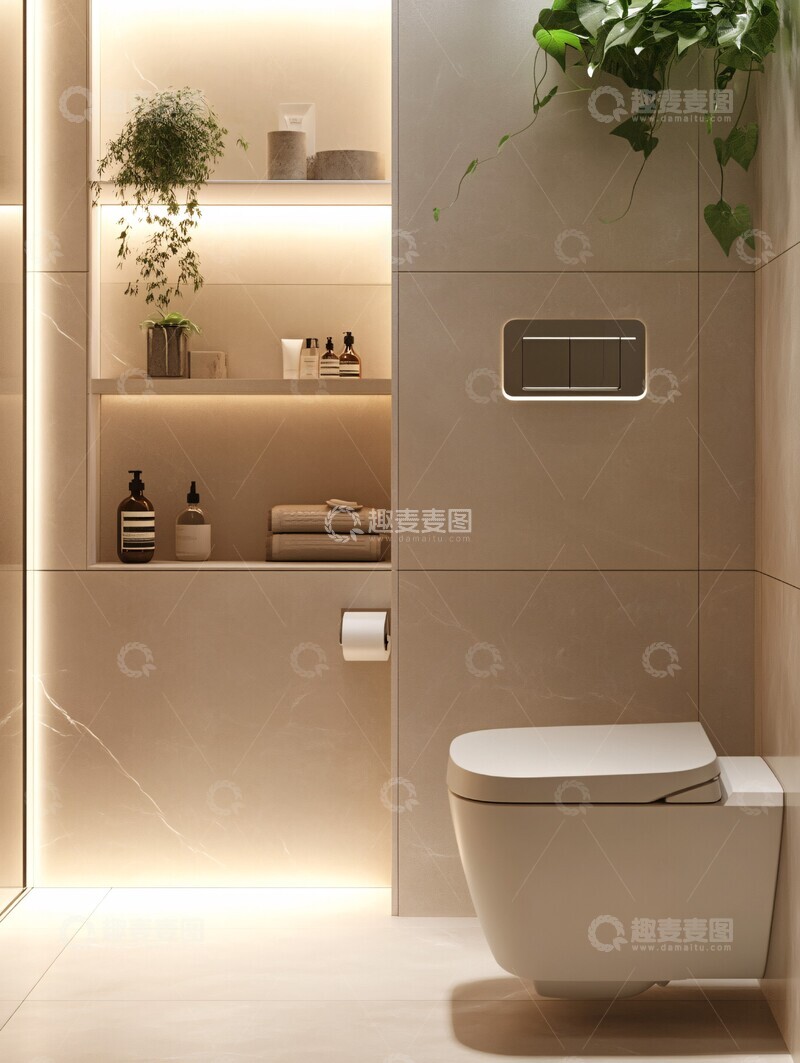 高清大图下载【趣麦麦图】简约智能浴室设计3