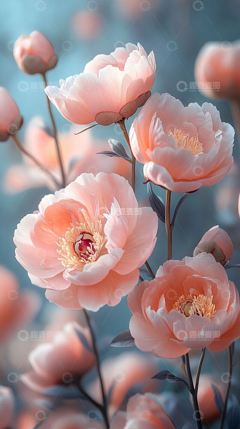 高清大图下载【趣麦麦图】柔和牡丹花瓣1