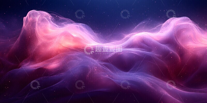 高清大图下载【趣麦麦图】紫色科技流体背景3