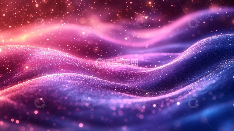 高清大图下载【趣麦麦图】蓝色动态光影1