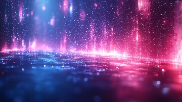 蓝粉数码交织背景