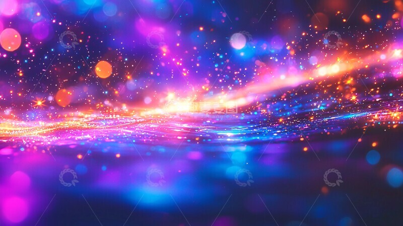 高清大图下载【趣麦麦图】深蓝紫色光晕背景