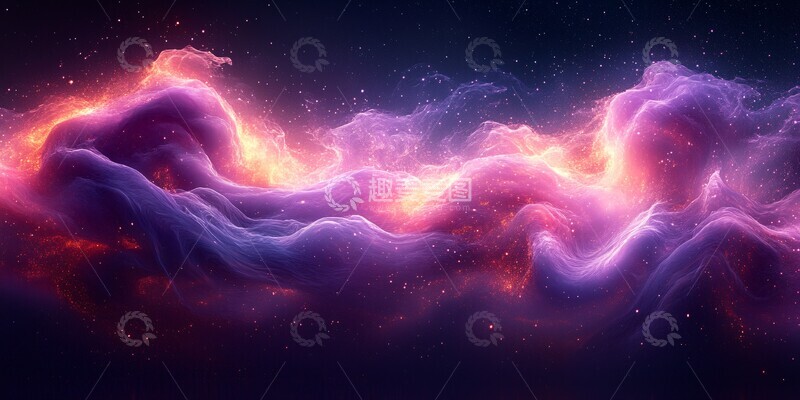 高清大图下载【趣麦麦图】紫色科技流体背景2