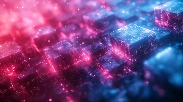 蓝粉数码交织背景2