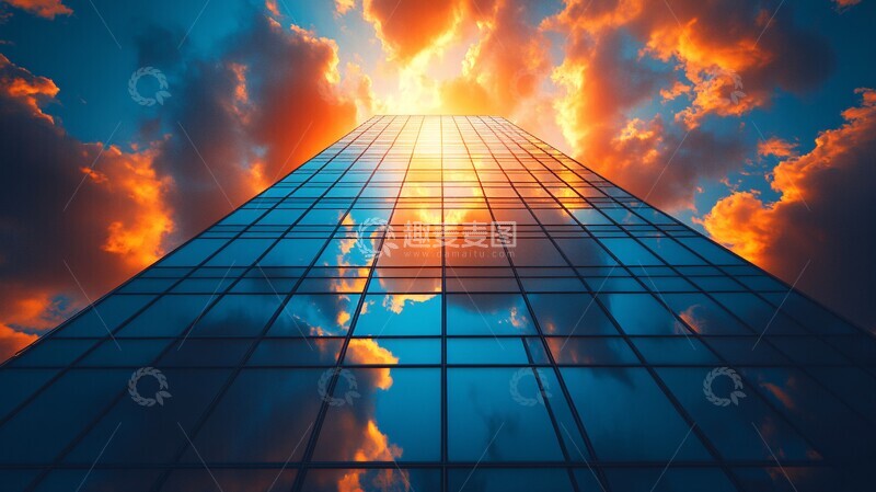 高清大图下载【趣麦麦图】玻璃幕墙街道3