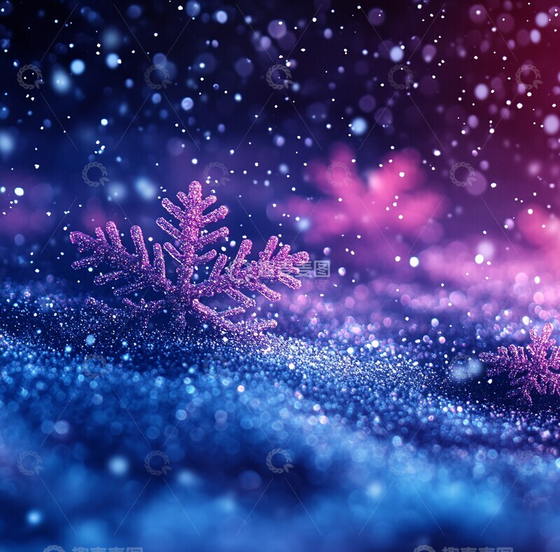 高清大图下载【趣麦麦图】雪景模糊背景2