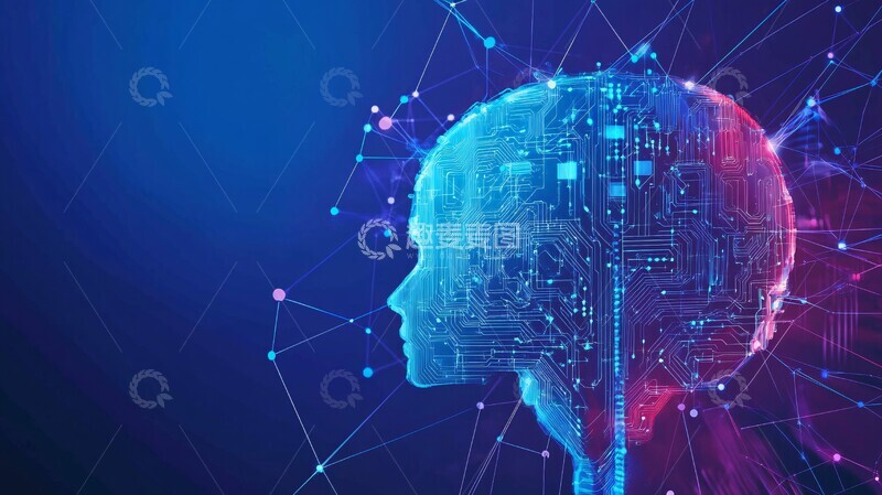 高清大图下载【趣麦麦图】数字智能连接1