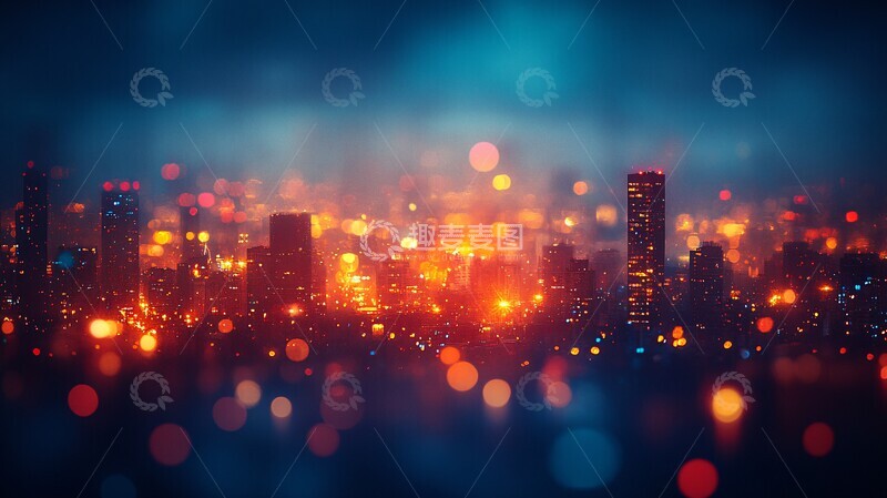 高清大图下载【趣麦麦图】城市之夜光影