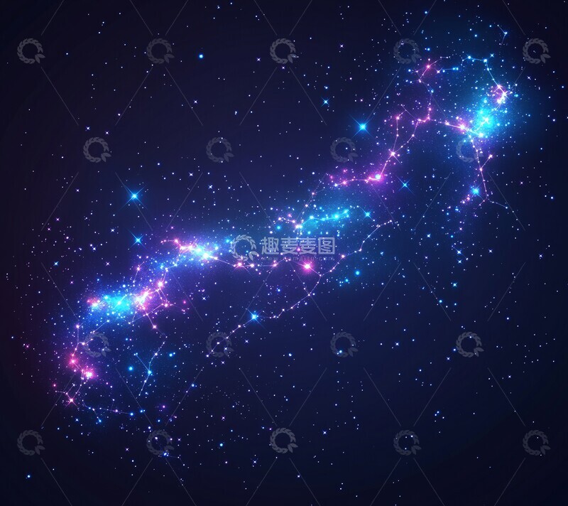 高清大图下载【趣麦麦图】处女座星空背景1