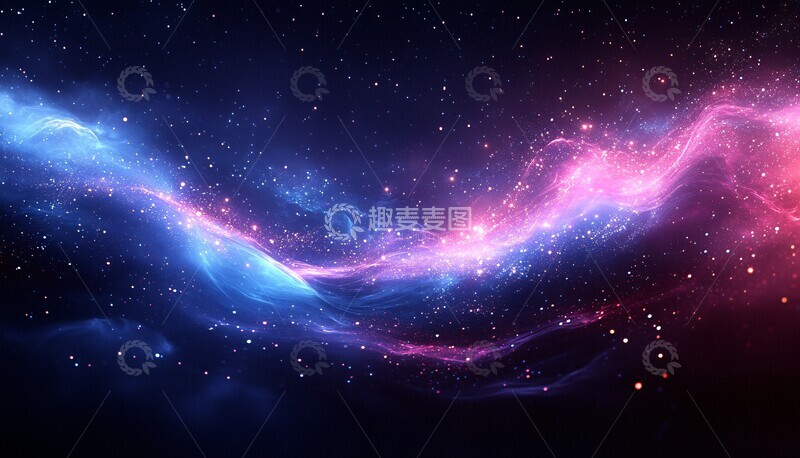 高清大图下载【趣麦麦图】蓝光线条紫边背景1