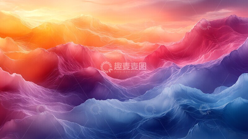 高清大图下载【趣麦麦图】彩色渐变背景3