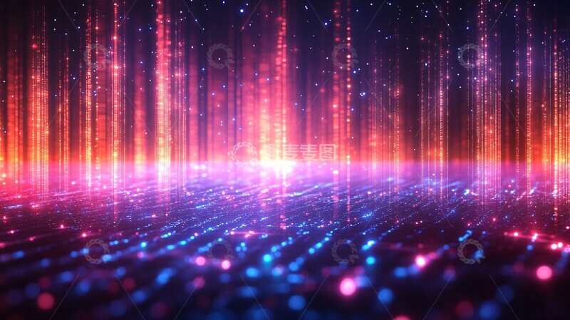 高清大图下载【趣麦麦图】蓝紫光纹科技背景