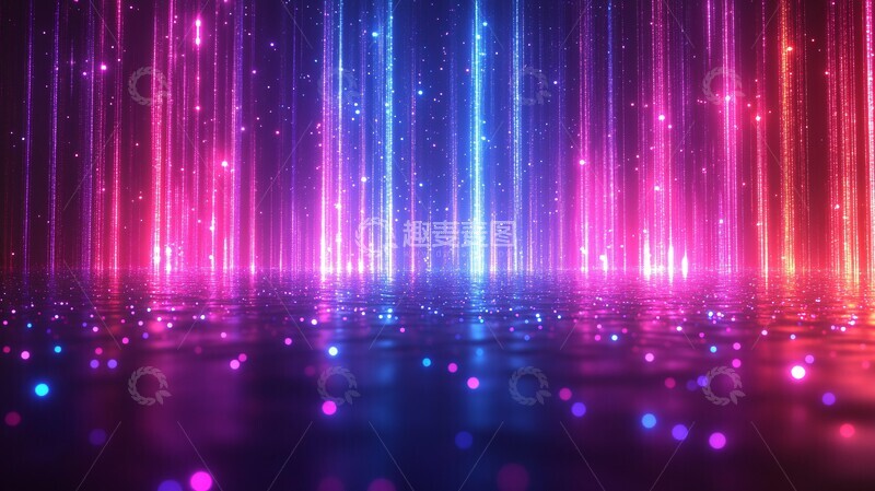 高清大图下载【趣麦麦图】蓝紫光纹科技背景1
