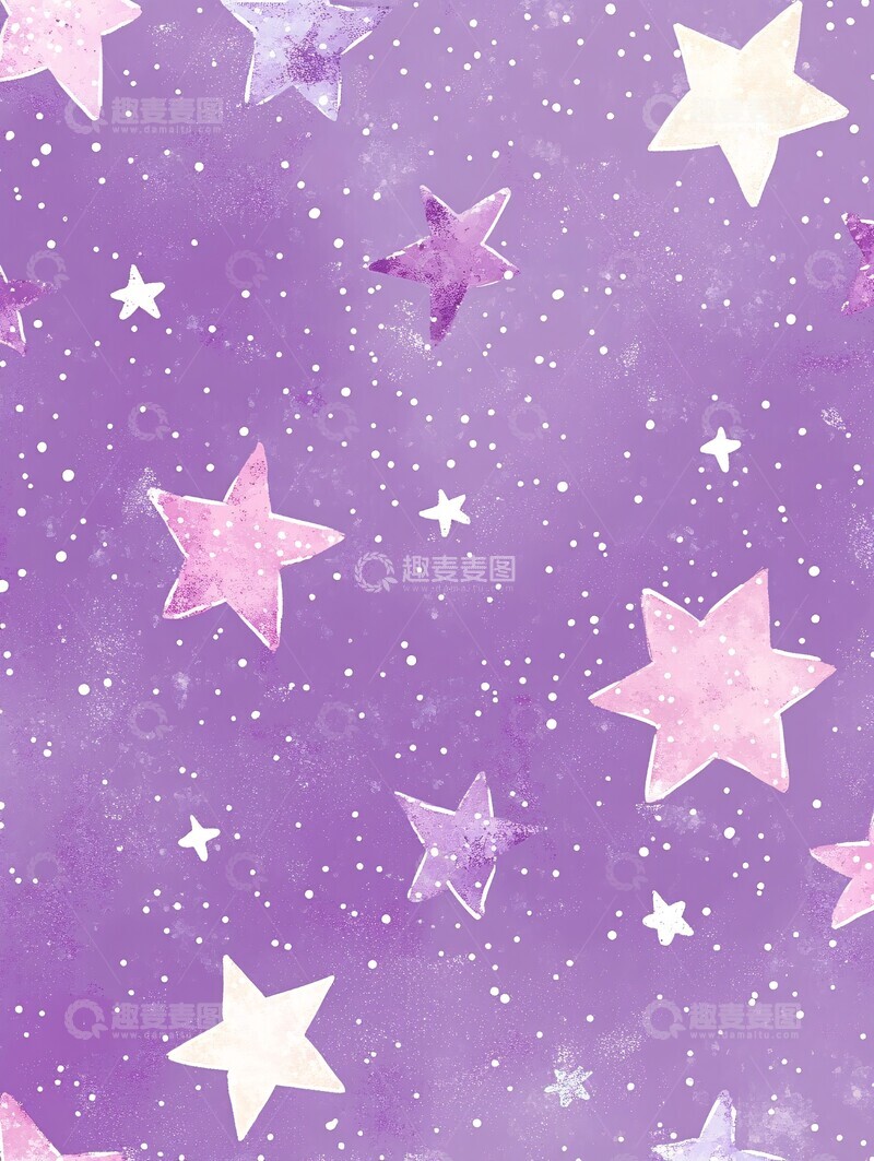 高清大图下载【趣麦麦图】紫丁香点星空