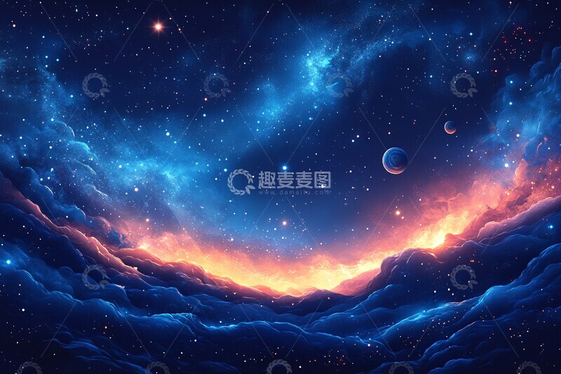 高清大图下载【趣麦麦图】太空糖果行星