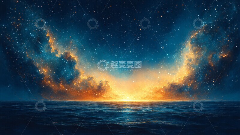 高清大图下载【趣麦麦图】数字星空渐进图2