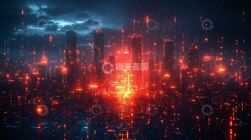 高清大图下载【趣麦麦图】数字金融城市设计3