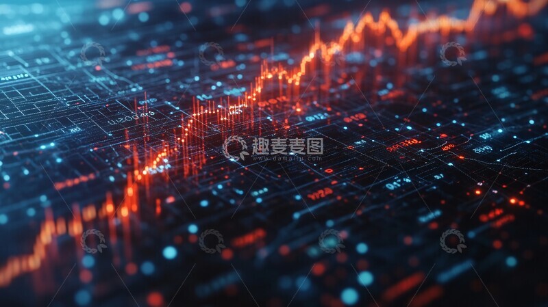 高清大图下载【趣麦麦图】金融图表动态走势