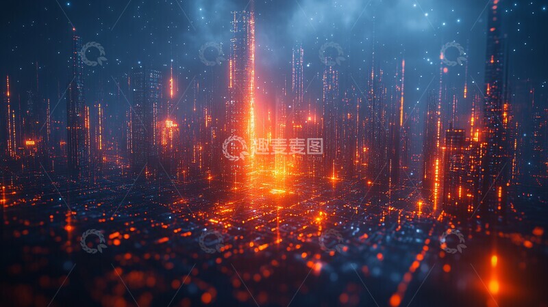 高清大图下载【趣麦麦图】数字金融城市设计1