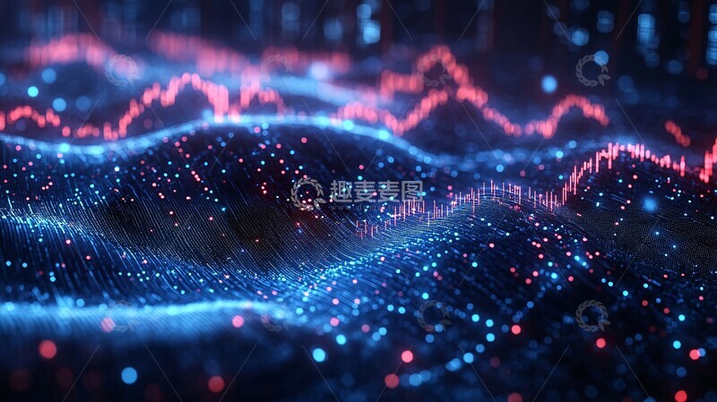 高清大图下载【趣麦麦图】蓝白金融图表1