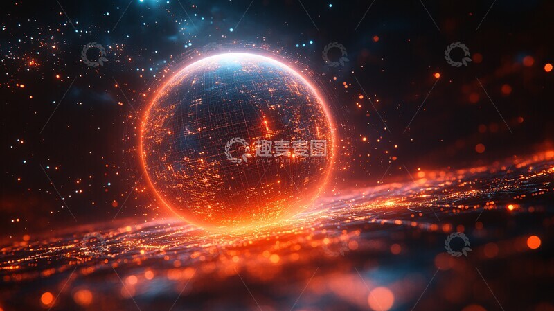 高清大图下载【趣麦麦图】全球商业网络界面1