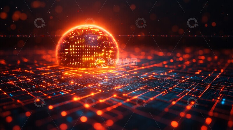 高清大图下载【趣麦麦图】全球商业网络界面2