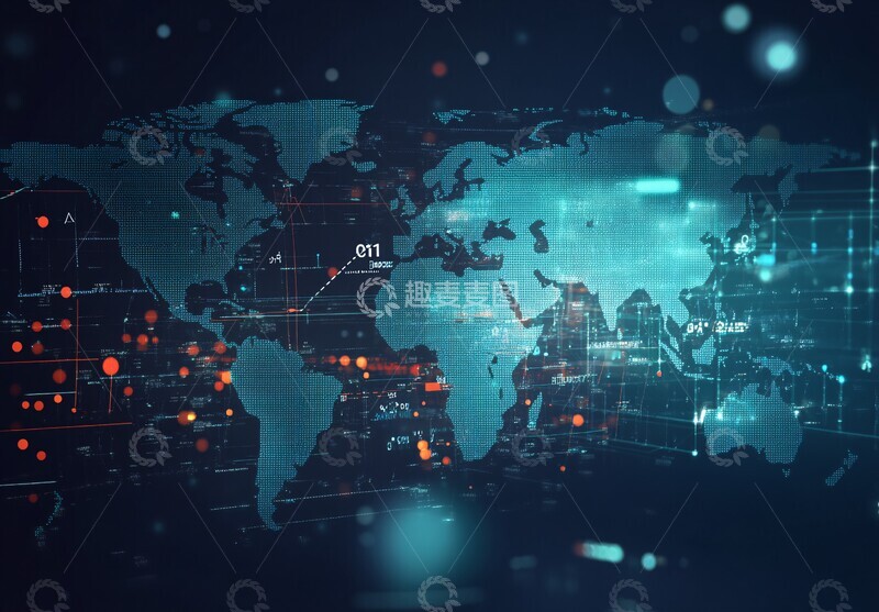 高清大图下载【趣麦麦图】全球数据地图