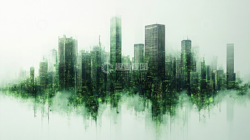 高清大图下载【趣麦麦图】绿色金融未来1