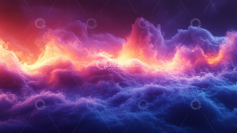 高清大图下载【趣麦麦图】紫蓝渐变背景