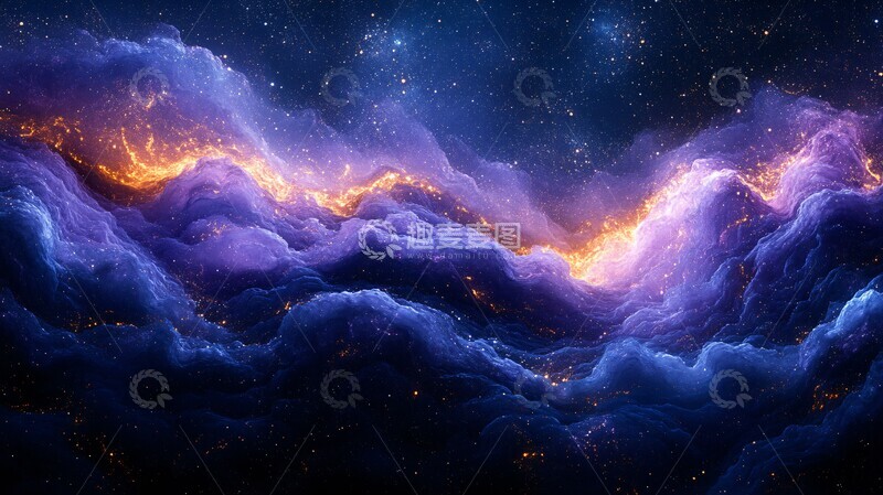 高清大图下载【趣麦麦图】夜空云影星光2