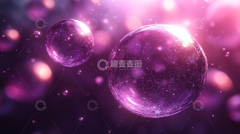 高清大图下载【趣麦麦图】紫色渐变液中颗粒