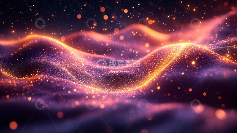 高清大图下载【趣麦麦图】-金色能量浮动