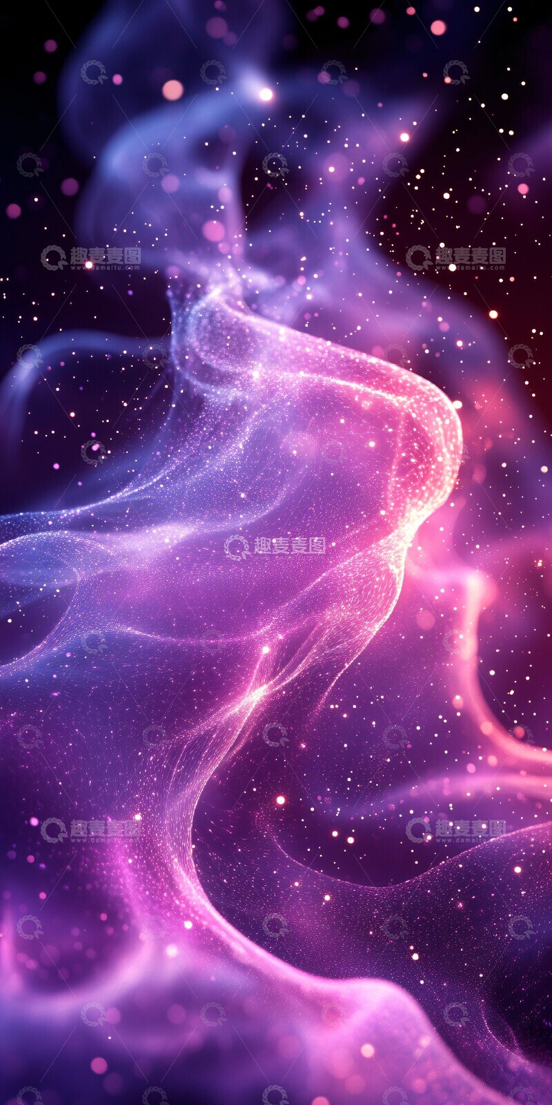 高清大图下载【趣麦麦图】紫色发光背景2
