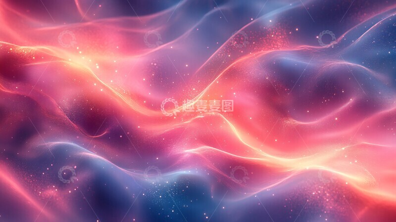 高清大图下载【趣麦麦图】粉蓝光影虚拟背景3