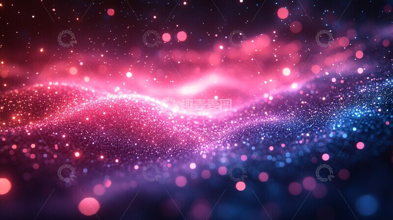 高清大图下载【趣麦麦图】粉蓝光影虚拟背景2