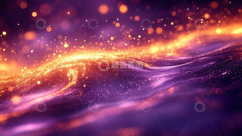 高清大图下载【趣麦麦图】金色能量浮动1