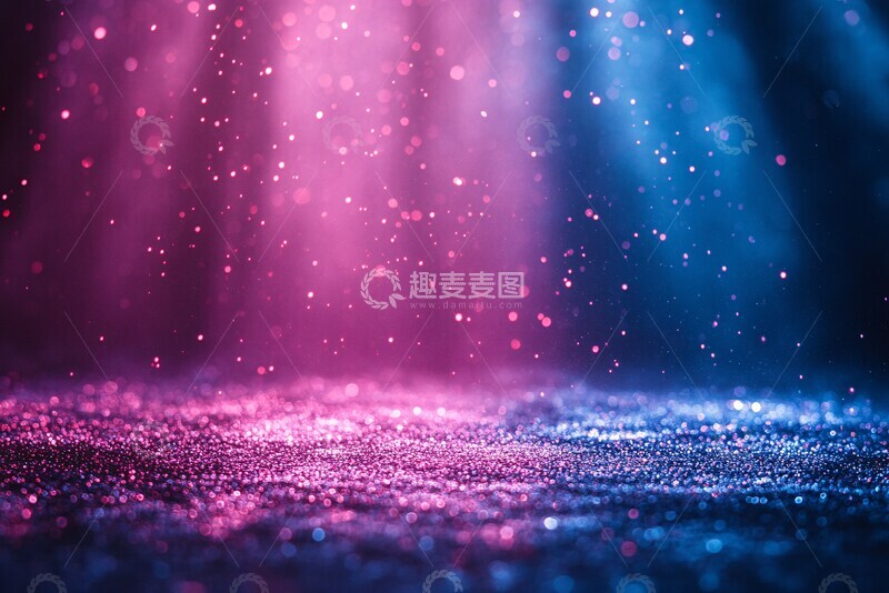 高清大图下载【趣麦麦图】蓝紫光影背景色彩视觉3