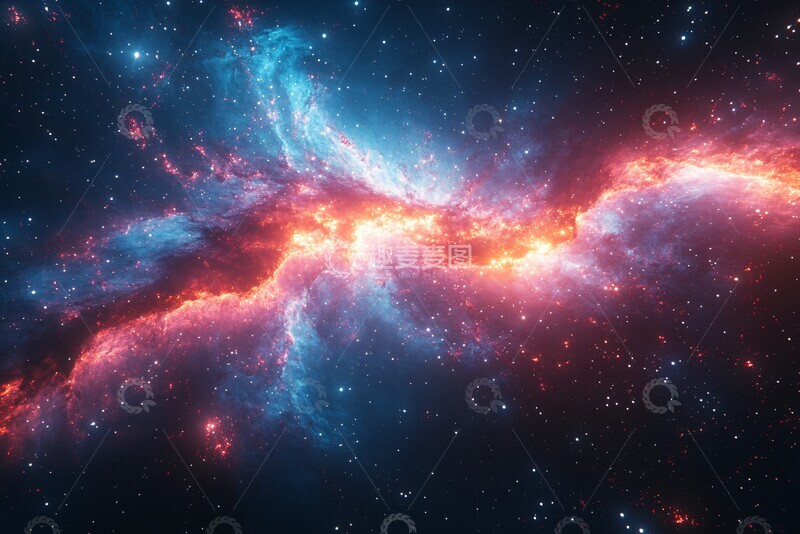 高清大图下载【趣麦麦图】星际坠落蓝粉线3