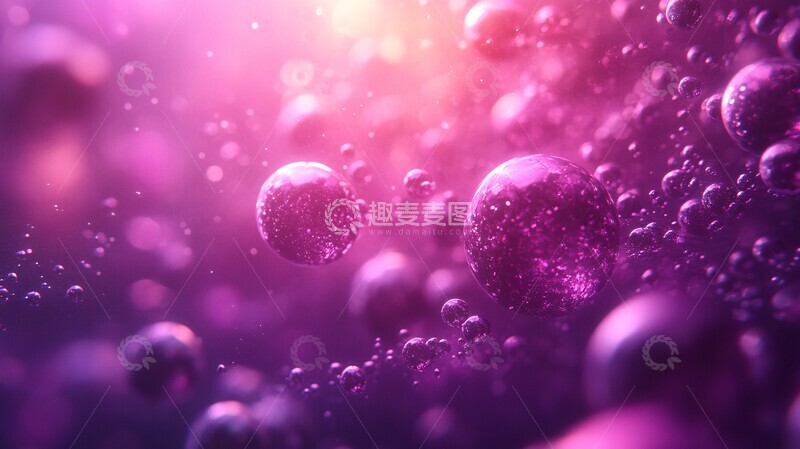 高清大图下载【趣麦麦图】紫色渐变液中颗粒2