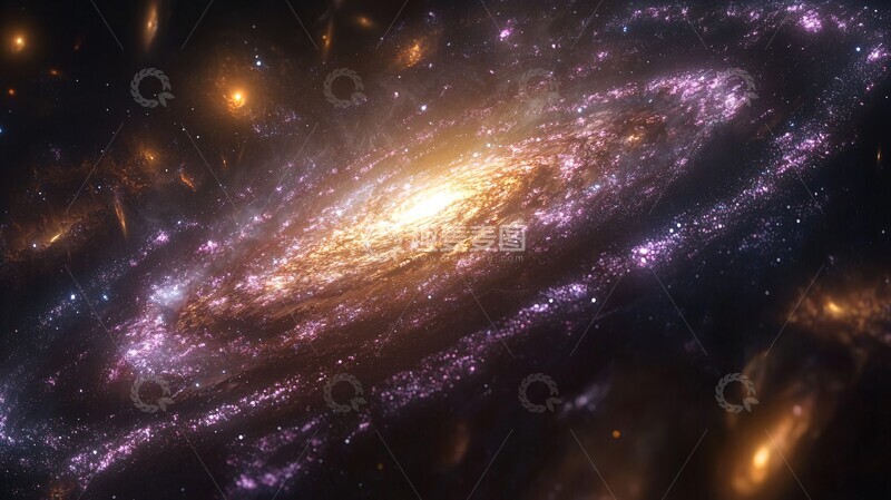 高清大图下载【趣麦麦图】紫色星系紫色星系粉色1