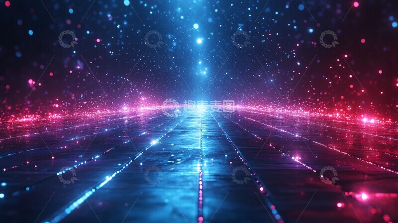 高清大图下载【趣麦麦图】蓝紫网格背景2