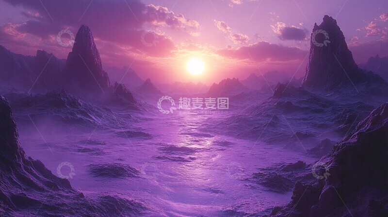 高清大图下载【趣麦麦图】紫色星系紫色星系粉色